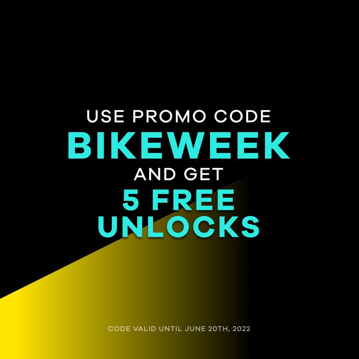 It’s BOLT’s Bike Week and we’re ready to celebrate! 🥳 We’re looking forward to sharing why it’s a breeze to ride our Gotcha Powered by BOLT ebikes. ⚡️Use promo code BIKEWEEK for 5️⃣ free unlocks! 🔓😎🚲 Offer is valid until June 20th, 2022.