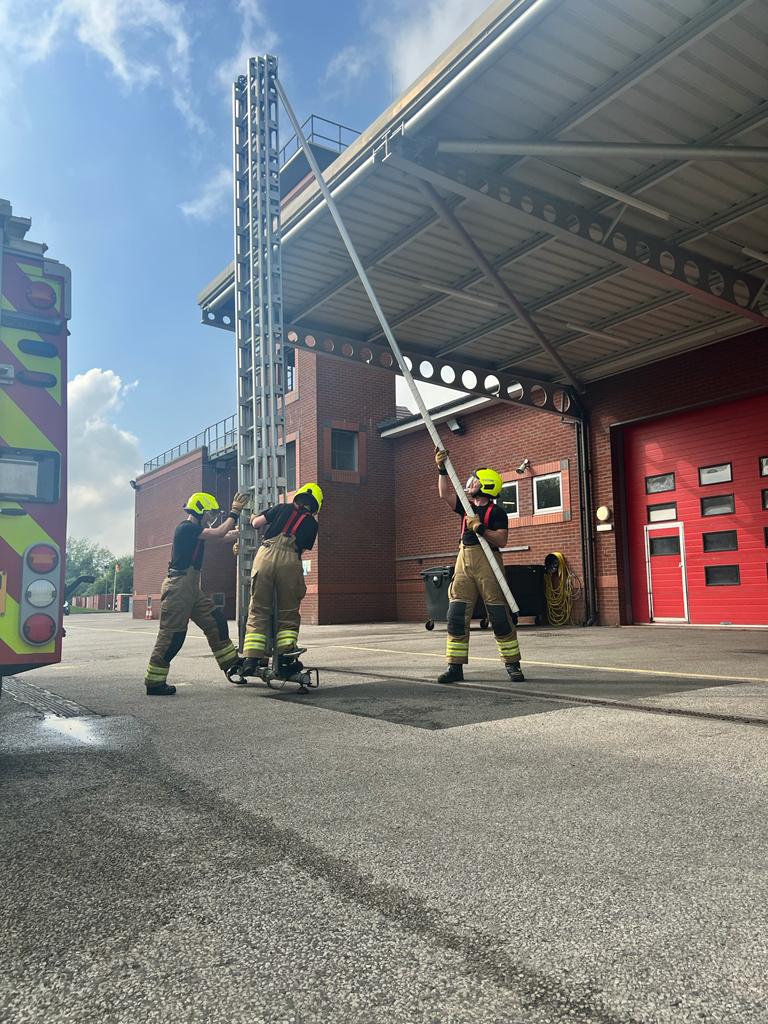 Week 2 of the On Call Safe to ride course. Some ladders and main pump training today. <a href="/NorthYorksFire/">North Yorkshire Fire & Rescue Service</a> <a href="/NyfrsR/">North Yorks Fire Recruitment</a> <a href="/northyorkspfcc/">Office for Policing, Fire, Crime & Commissioning</a>