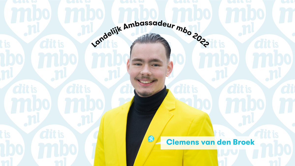 De nieuwe Landelijk Ambassadeur mbo 2022 is Clemens van den Broek van @CurioOnderwijs! Uit handen van minister @RHDijkgraaf kreeg Clemens de award tijdens Dit is mbo Ambassadeursgala. Gefeliciteerd! #Ambassadeursgala #ditismbo #EUVocationalSkills