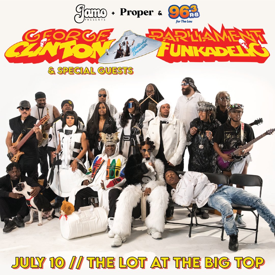 Just announced! <a href="/george_clinton/">George Clinton</a> &amp; Parliament Funkadelic is coming to #TheLotSTL on July 10 // tix on sale Wednesday, 5/18 at 10am at jamopresents.com

@963TheLou <a href="/KranzbergArts/">Kranzberg Arts Foundation</a>