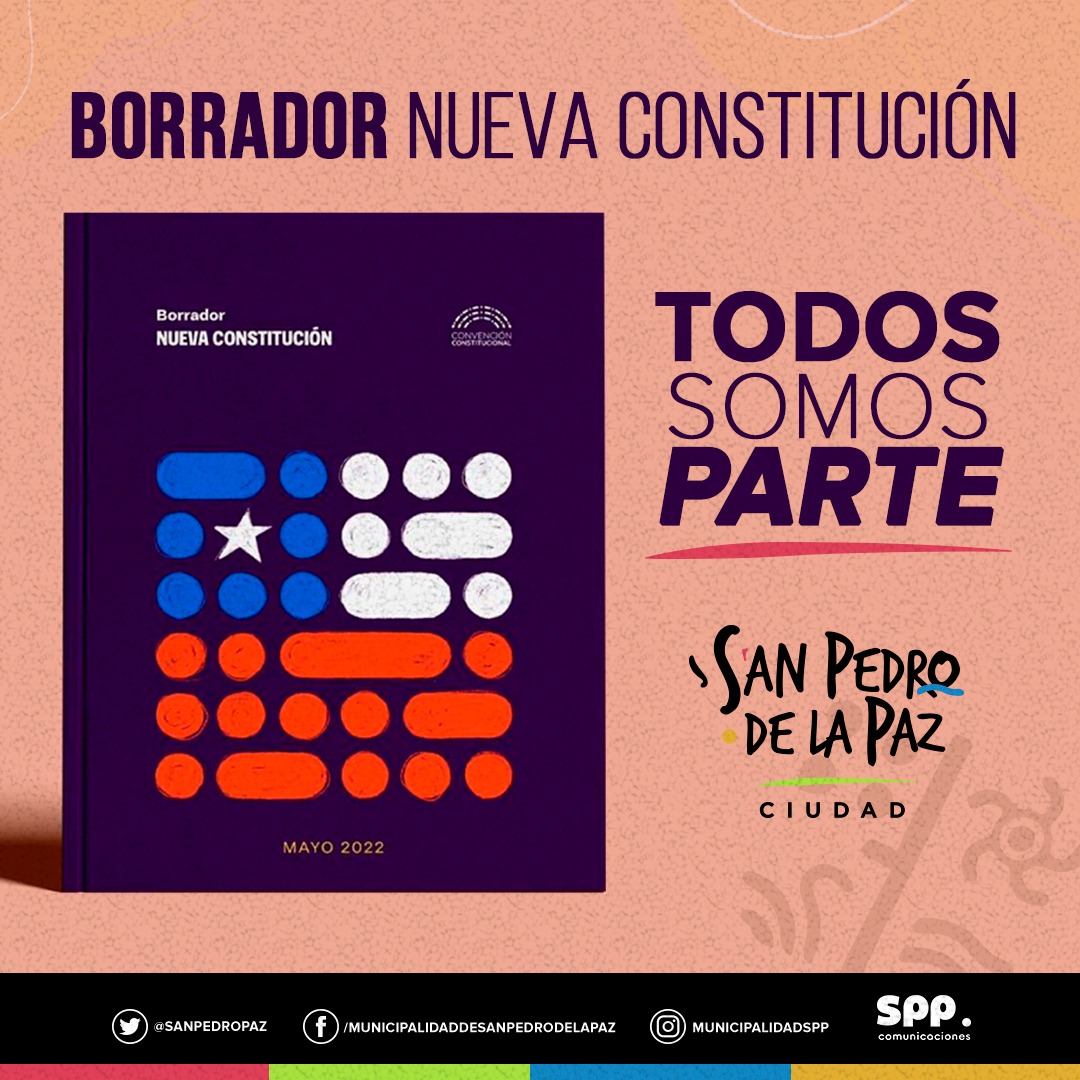SanPedroPaz's tweet photo. 📍CONTINGENCIA
Los invitamos a interiorizarse de las normas y otros que ha presentado la Convención Constitucional en este importante proceso ciudadano.
Infórmate en el siguiente link 👇🏼
https://t.co/AYHFh6Sq4q
.
.
#municipiospp #sanpedrodelapaz #spp #munispp #javierguiñez https://t.co/WkPts8cWgG