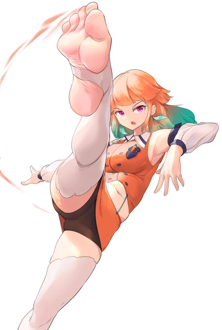 Here's the version with less orange stuff! (the orange stuff is there to censor the foot so twitter doesn't shadowban the main post) 