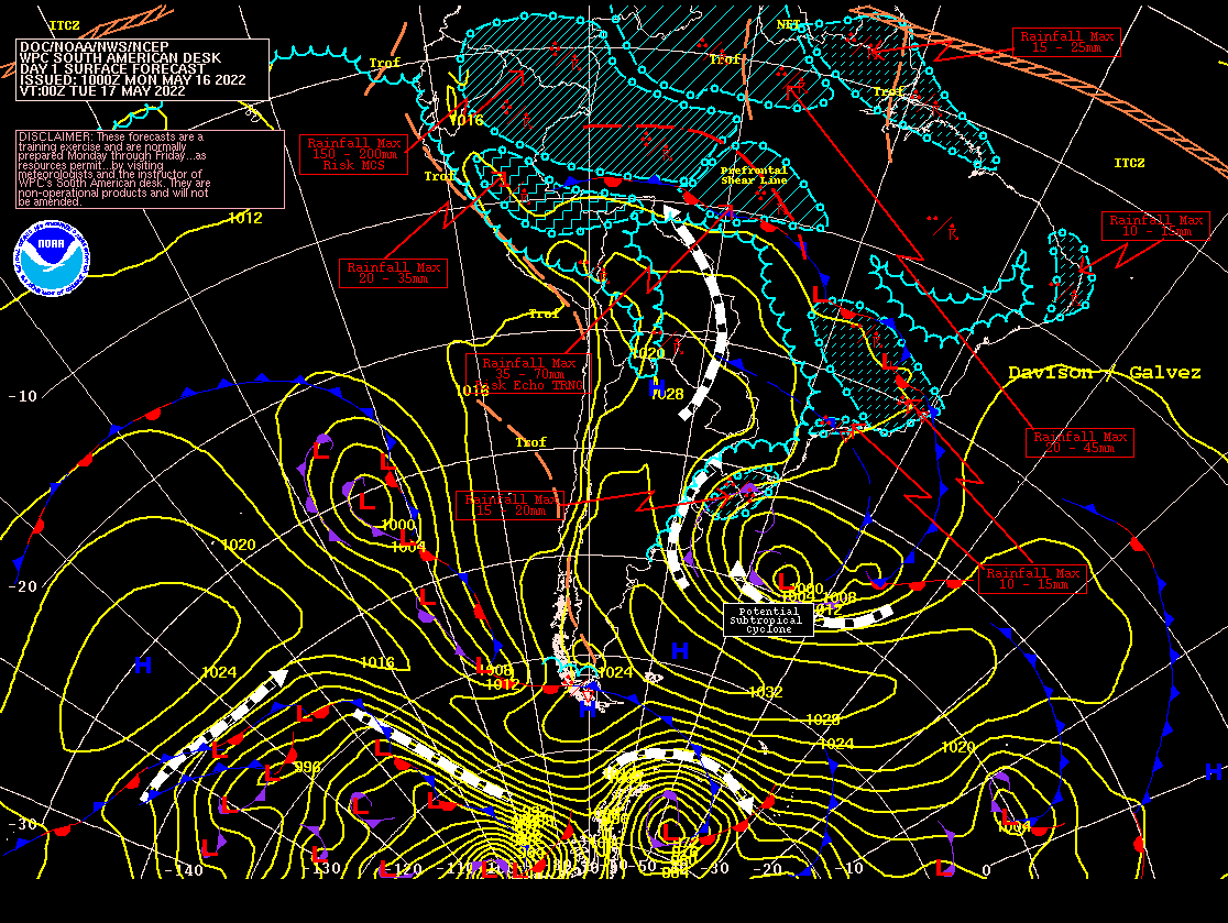 Estacion_bcp's tweet photo. #Uruguay🇺🇾 #Brasil🇧🇷 | Existe la posibilidad de evolución de #Ciclón subtropical a tropical entre los días 17, 18 y 19 afectando la costa de Uruguay y sur de Brasil. Estamos ante un caso grave e histórico en la meteorología de Sudamérica. https://t.co/QjbU0ZQTQf
