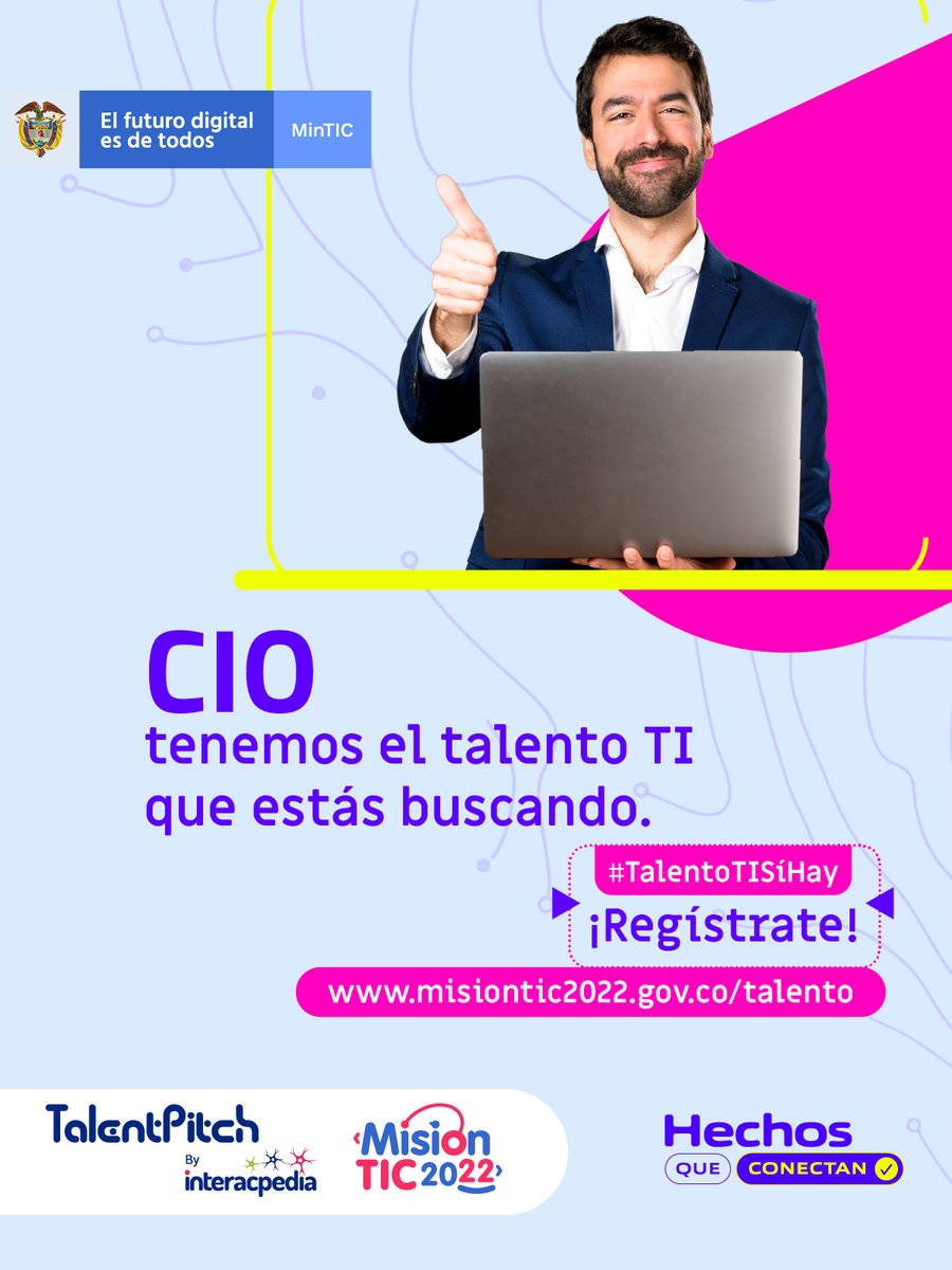 Ministerio_TIC's tweet photo. 🔵 #TalentoTISíHay I El talento que buscas para tu organización puedes descubrirlo en el #DraftDeTalento de @talentpitch_
¡Conecta los perfiles en diferentes formatos como audio y video!🎙 Regístrate https://t.co/KqtIivkTzh https://t.co/kJhq6mHLGc