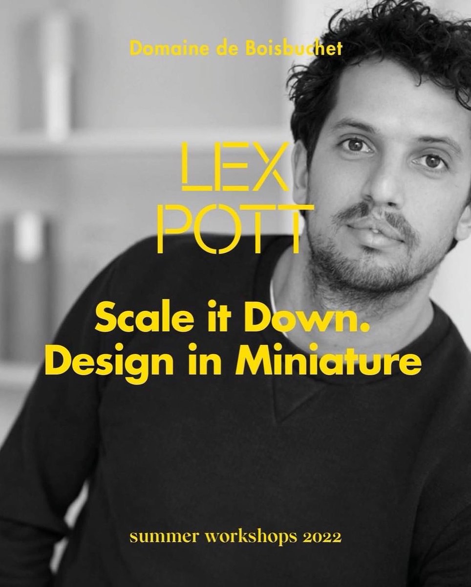 DesignApplause's tweet image. This summer #LexPott will give a workshop @boisbuchet each participant will design their own furniture collection. We will experiment with lots of techniques and materials to study design...in miniature.
17&amp;gt;23july 
Apply: boisbuchet.org/workshop/scale… 
#boisbuchet2022