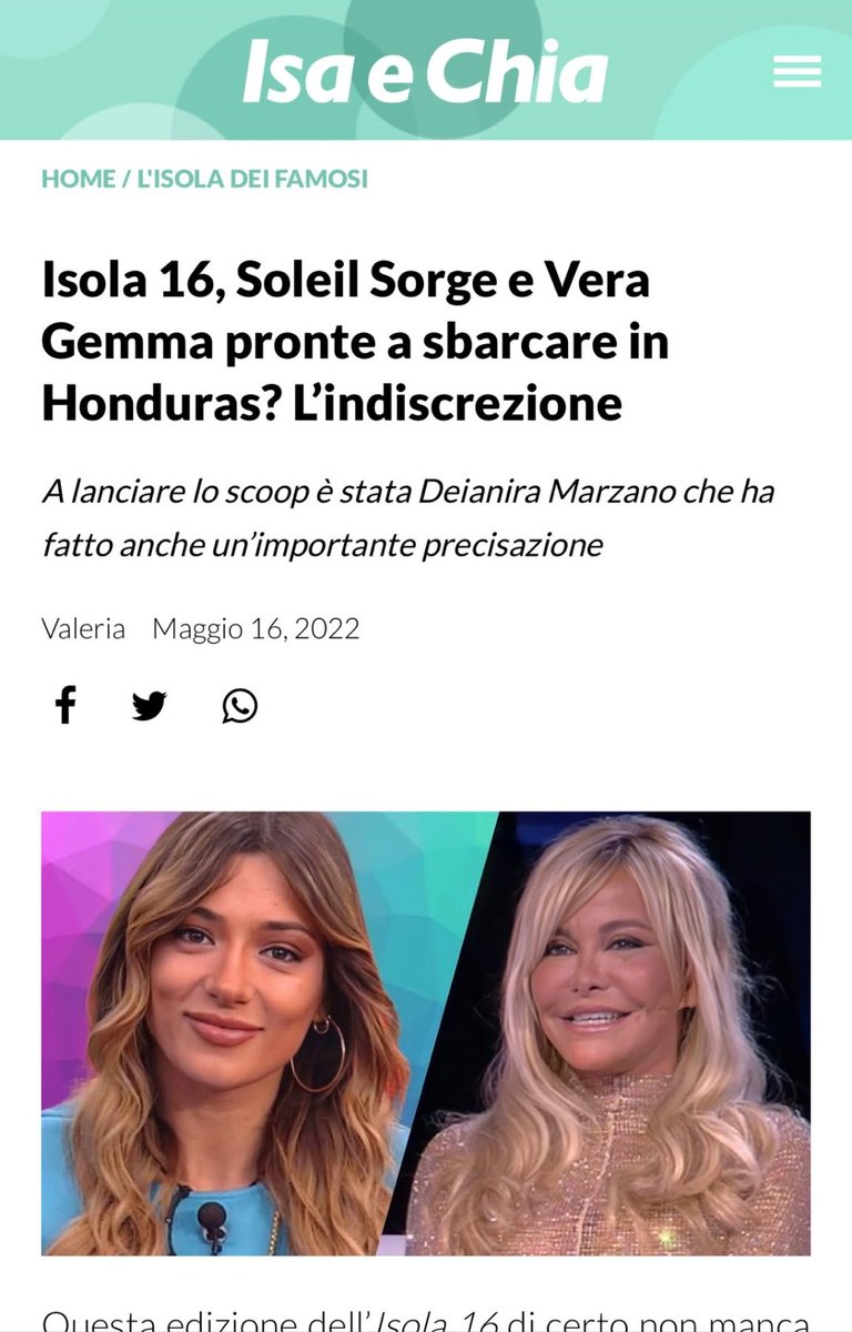 Isidel_'s tweet photo. La Solercia ce la siamo tolti dai cogl.... al GFvip e ce la vorrebbero piazzare all'#ISOLA ? Ditemi che è una fake news 🤮🤮🤮 #isoladeifamosi https://t.co/6vaqPVUxsj