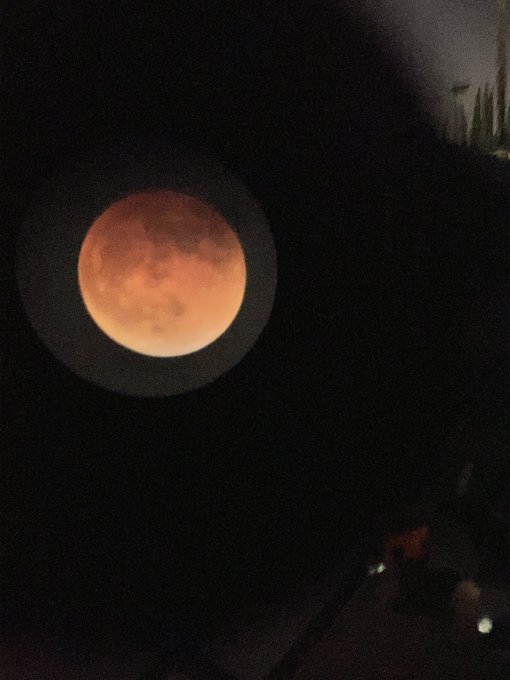 2 pic. Here’s the best I could get using my iPhone last night to take a pic of the eclipse blood moon