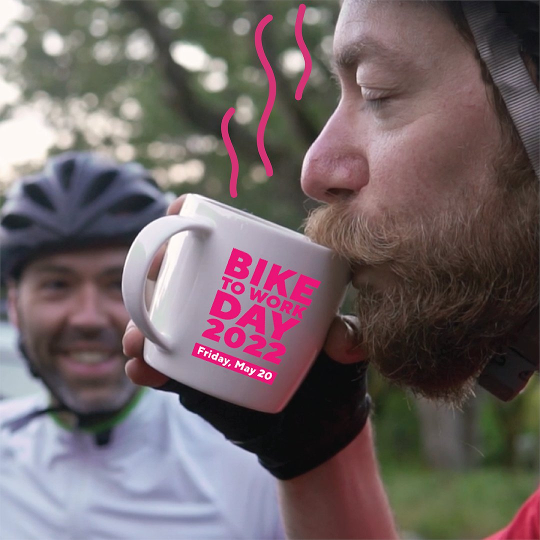 BikeToWorkDay's tweet photo. Commuting to the office? Dust off the handlebars and ride your bike to work this Friday, May 20 for Bike to Work Day! Register at https://t.co/0RLV5t2nol #BTWD2022 https://t.co/bmlrf6kJtB