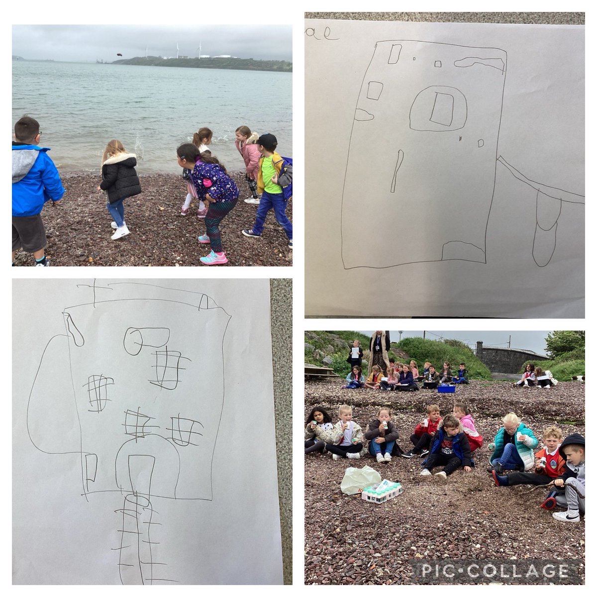 Year1PDCS's tweet photo. Year 1 enjoyed sketching West Martello Tower today. We couldn’t go to the beach without throwing a few pebbles into the sea and then finishing off a lovely trip with a drink and snack. The children have enjoyed being #CreativeEnterprising contributors. https://t.co/jfwHtIXnus