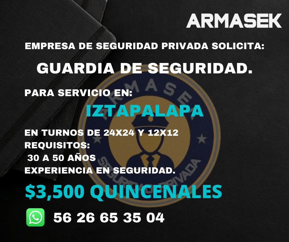 ArmasekP's tweet photo. #SeguridadPrivada #Iztapalapa https://t.co/sMQlolEvne