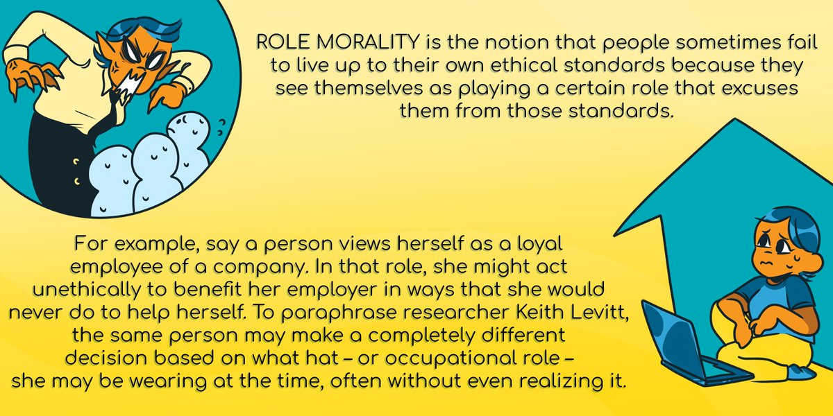 EthicsUnwrapped's tweet photo. Role morality is the notion that people sometimes fail to live up to their own ethical standards because they see themselves as playing a certain role that excuses them from those standards. #ConceptOfTheWeek

Learn more: https://t.co/SDc4KCdnK0 https://t.co/Qgm2WnMoqu