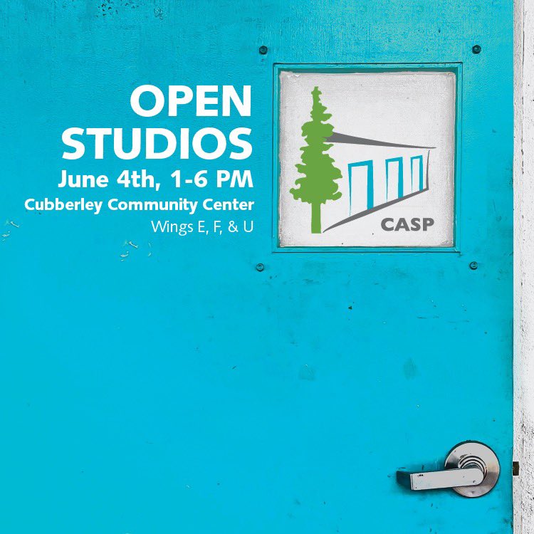 Open Studios on Saturday June 4, 1-6 pm! See, Make &amp; Collect Art! 15 participation artists are opening up their studios for visits + dance &amp; music performances &amp; workshops with local groups at Cubberley 🎉