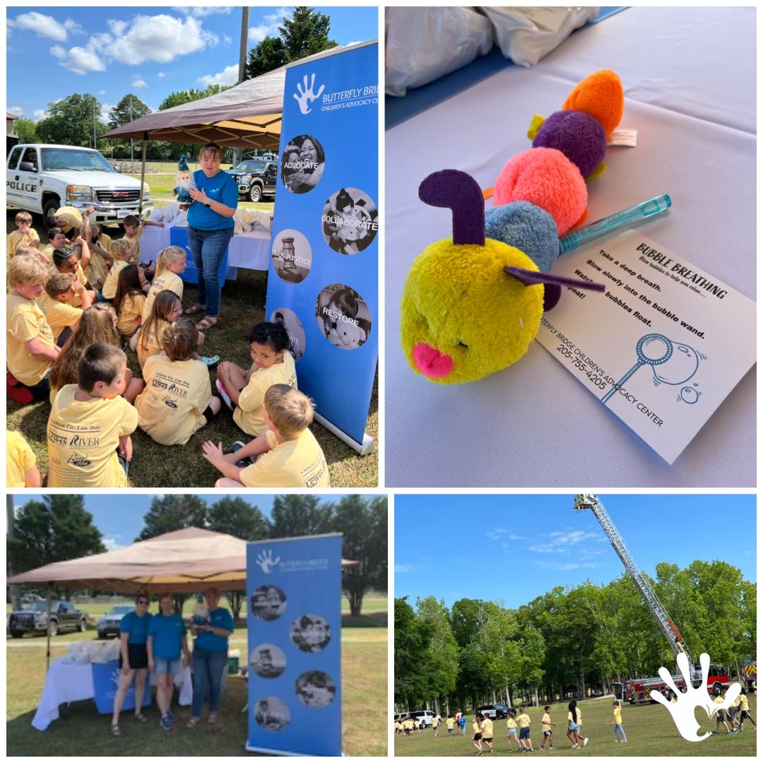 ButterflyBCAC's tweet photo. Butterfly Bridge CAC had a great time at Chilton County Law Day! We enjoyed speaking to 2nd graders from all over the county. In their goody bags we included bubbles and a breathing technique for calmness. 
#butterflybridgecac #childadvocacy https://t.co/mzDYC1tILL