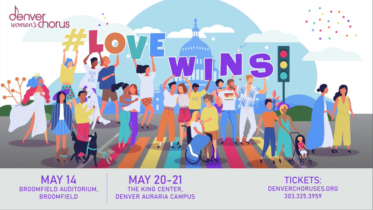 Emphasizing love bringing us together &amp; overcoming hate, prejudice, &amp; political divides, <a href="/DenWomensChorus/">DenverWomensChorus</a> presents #LoveWins. 

May 20-21 at the King Center on the Denver Auraria Campus.  Visit denverchoruses.org/events/ and enter code CBCA for $5 off general admission tickets.