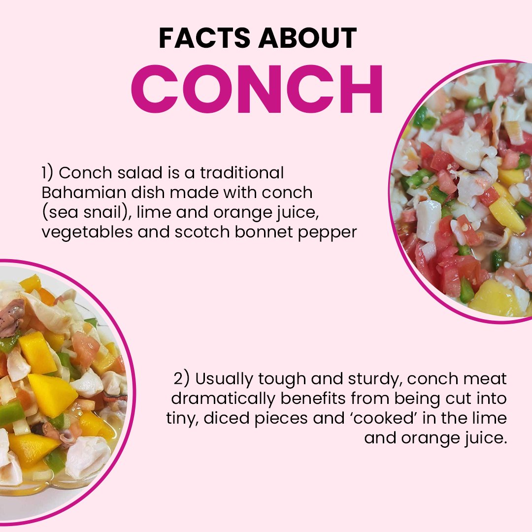 offdarockfishin's tweet photo. Conch Salad is a local dish that will capture your heart and taste buds.

A freshly made bowl of #Bahamian #conchsalad is a perfect way to taste your way into #Bahamianculture as a visitor.

Reserve your spot now https://t.co/RQmDvEgvyQ

#Bahamas #foody #Seafood #bahamasfood https://t.co/y7BOeacKFm