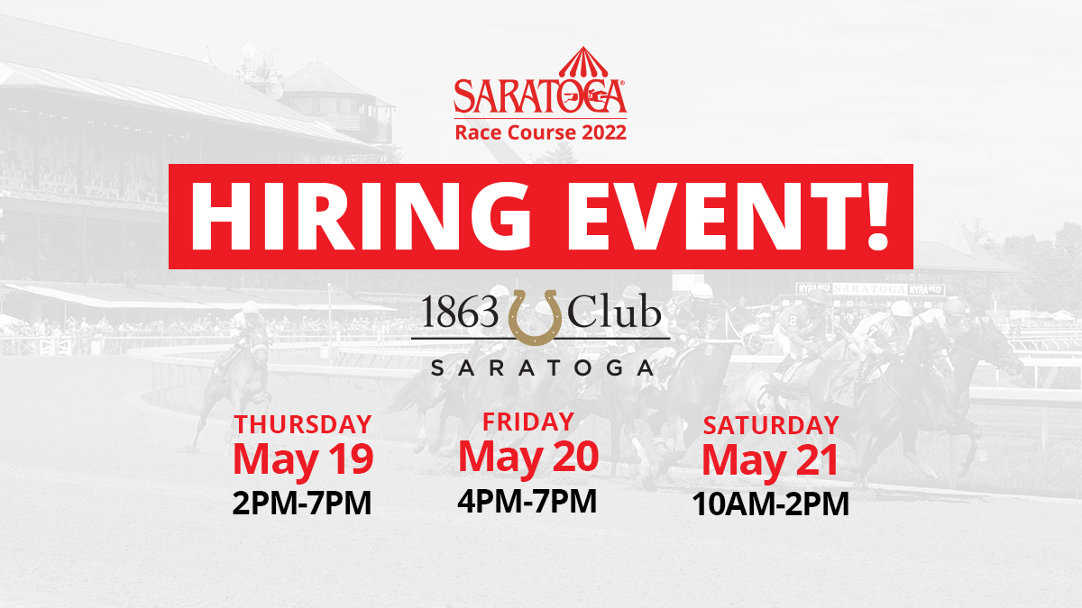 NYRA (🌳) on Twitter "Work the summer at Saratoga! Hiring Fair May 19