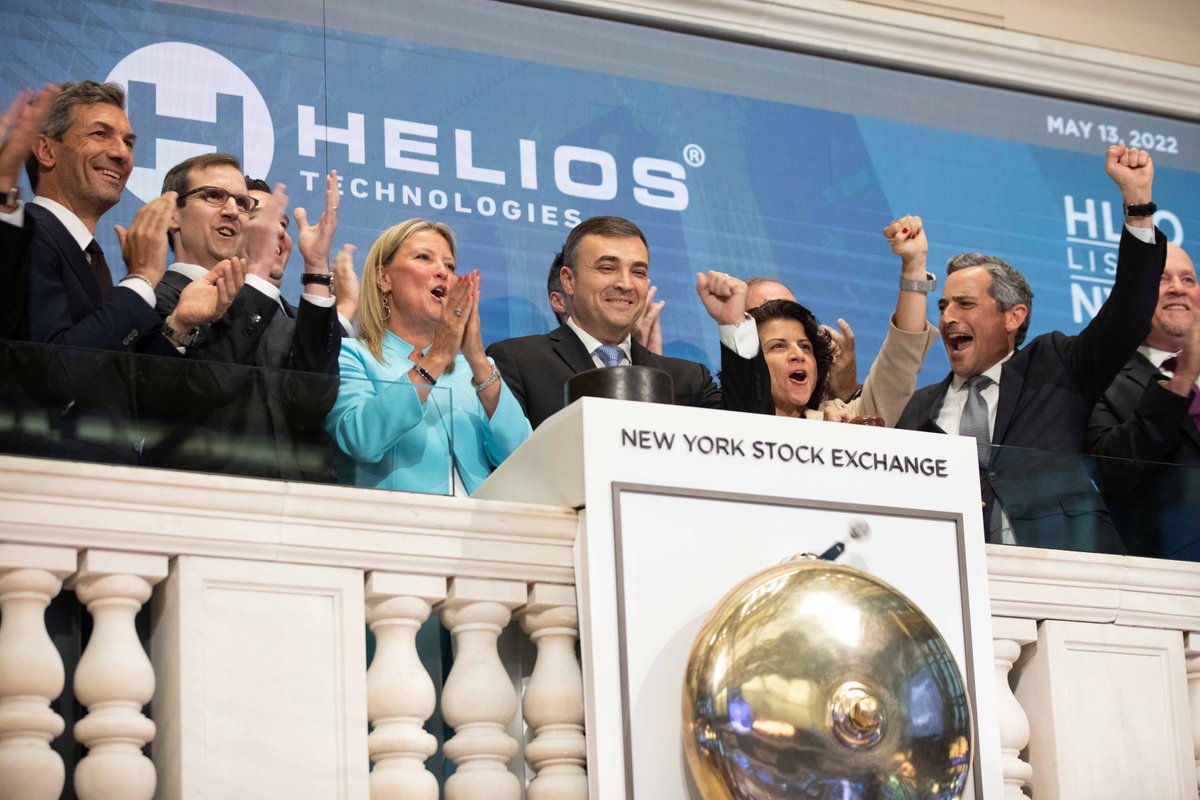NYSE's tweet photo. Helios Technologies, Inc. aims to produce "best-in-class Hydraulic and Electronic Solutions." 🏛 We were proud to welcome they as they rang the Closing Bell on Friday 🔔 $HLIO https://t.co/RdlhQoqqMo