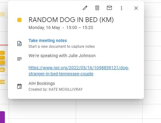 The makings of a classic <a href="/cbcasithappens/">As It Happens</a> booking today.