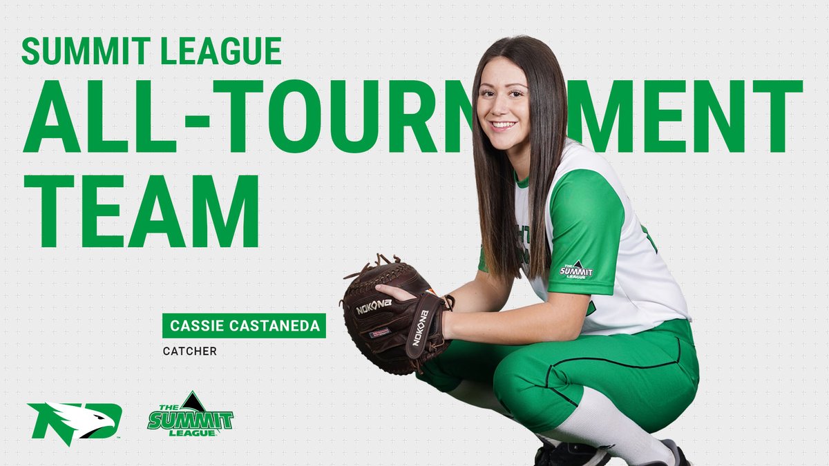 UNDsoftball's tweet photo. Cassie Castaneda was named to the Summit League Championships All-Tournament Team!

She had two hits in her three at-bats against NDSU! Both of her hits were doubles with one being an RBI single. In the other at-bat, she was walked!

#UNDproud 

RELEASE: https://t.co/ybyhtITElw https://t.co/Md8A2dWgVn