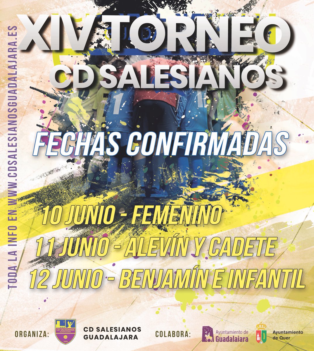 👏👁 ¡ Ya tenemos fechas confirmadas para el XIV Torneo de Fútbol CD Salesianos!