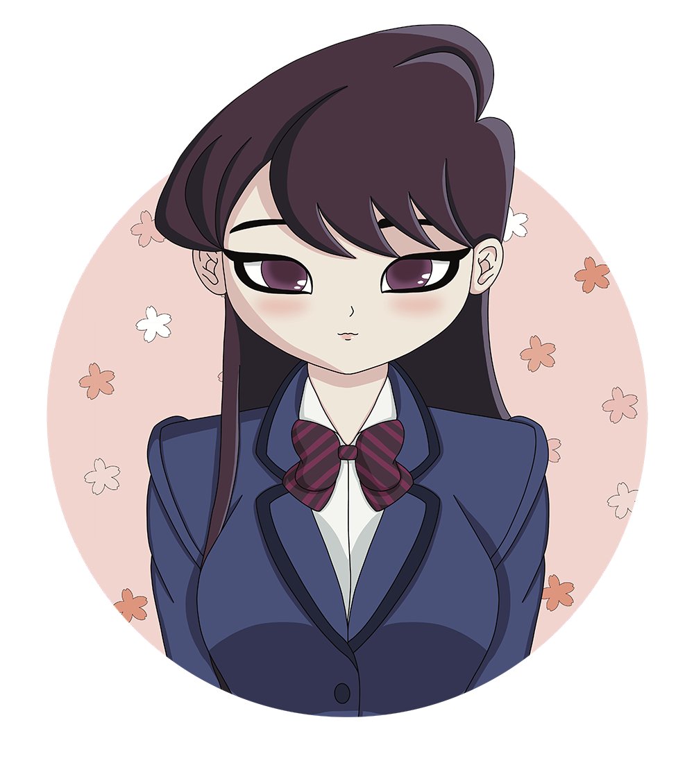 SabartDM's tweet photo. #KomiSan  is the main character of #KomiCantCommunicate . She has a communication disorder and is bad at communicating with people.

#komi #AnimeArt #anime #animeartist #animegirl #digitalart #digitalillustration  #Procreate #procreateart #redbubble #teepublic https://t.co/DKqnnDvDfr