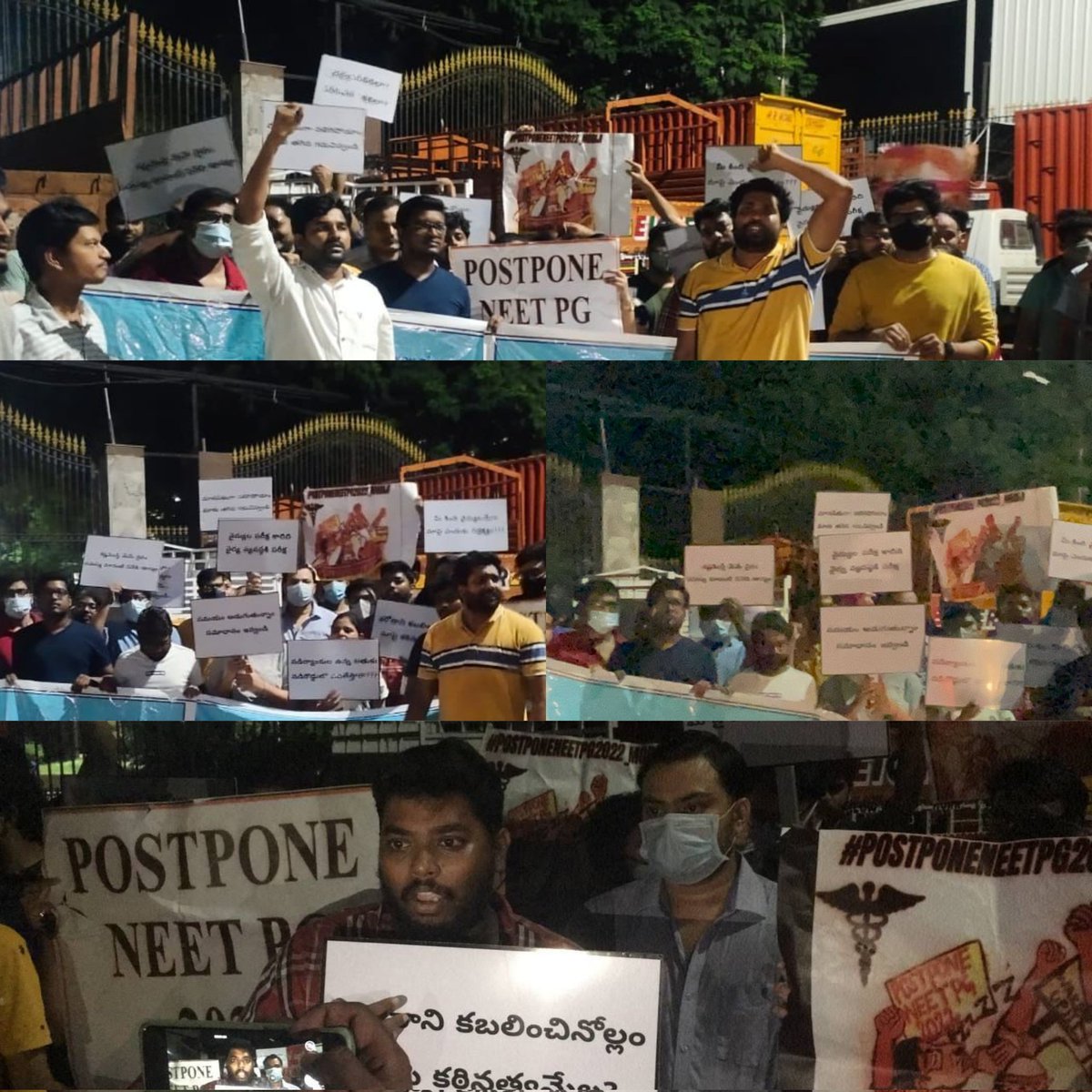 imkoushikkb's tweet photo. The "ING" form of our "FIGHT"continues...till the justice is served...neet pg aspirants from #Hyderabad partcipated in the protest today for #POSTPONENEETPG2022 ..
"LONG LIVE THE REVOLUTION"..Thank you @ABVPVoice for your valuable support https://t.co/l6GE93WvqA