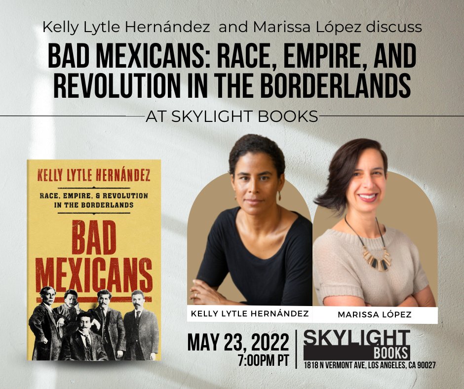 Did you know that women like radical journalist Juana Mendoza were key players in the Mexican Revolution? Learn more 5/23 7pm <a href="/skylightbooks/">Skylight Books</a> on Vermont - when PMA’s <a href="/marissaklopez/">Marissa López</a> talks with <a href="/macfound/">MacArthur Foundation</a> genius 
 <a href="/klytlehernandez/">KellyLytleHernandez</a> #mexicanhistory #mexicanrevolution #journalismmatters