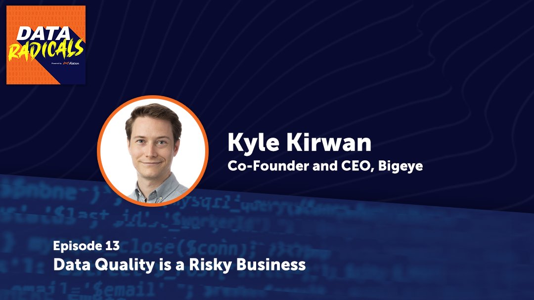 #dataquality has changed alot since my days selling #dataflux - check out the next episode of the #DataRadicals podcast, @Bigeyedata CEO @KyleJamesKirwan discusses its importance with host @satyx, CEO of @Alation alat.io/drbigeye