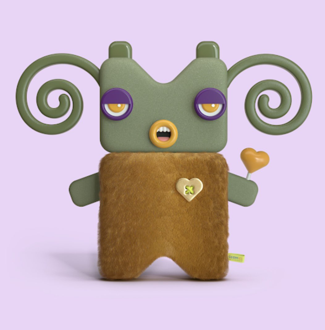 LOVE this cute little Geom. Thank you @geomville @AnnaNatter for this new pal. I think it will play well with <a href="/TheHairMonsters/">Hair Monsters</a> 😂🥰