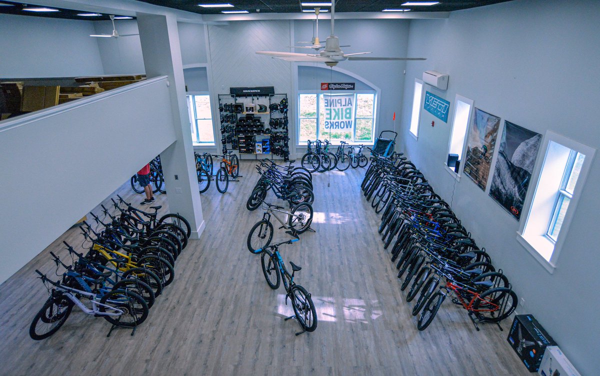 alpinebikeworks's tweet photo. We had a fantastic opening weekend! Thanks to everyone for all your support.
 We’re very proud of how great the store is looking and felt like sharing some pics with you all of the new store. Let us know what you think in the comments! https://t.co/gHdTE4w0Fu