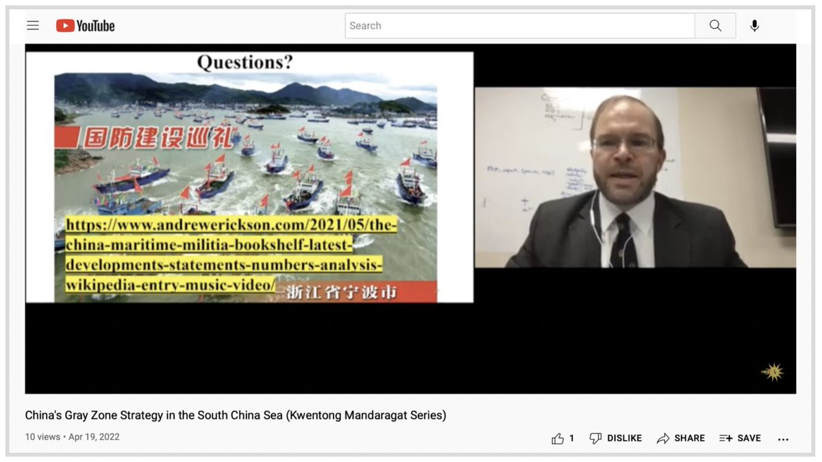 AndrewSErickson's tweet photo. Honored to present on #PAFMM!
“#China’s #GrayZone #Strategy in the #SouthChinaSea: Emerging Trends & Deterrence Strategies”
https://t.co/9LiZ2MJRDX
>Click here to watch @YouTube:
https://t.co/FC30iCH001
Hosted by #Philippines Foundation for the National Interest & @upsystem! https://t.co/AnBAMHMDvq