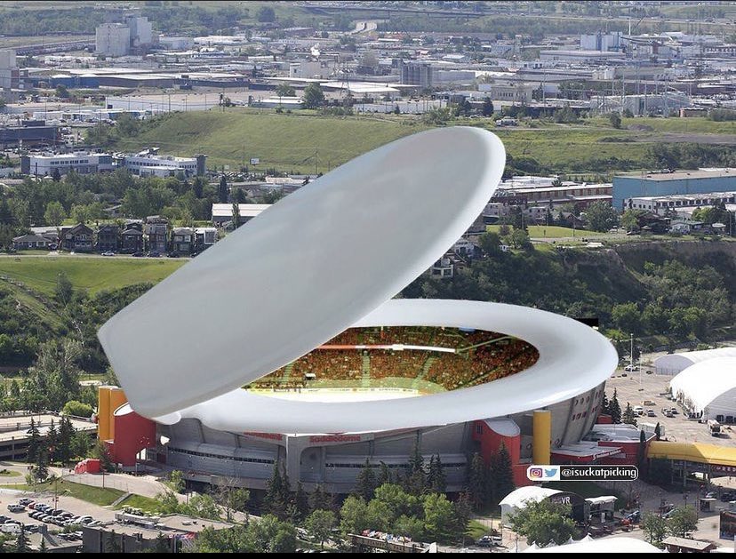 Isuckatpicking's tweet image. The forecast for Wednesday in Calgary is rain so unfortunately the roof will be closed on the Saddledome for game one of the #StanleyCup between the #LetsGoOilers and #Flames
