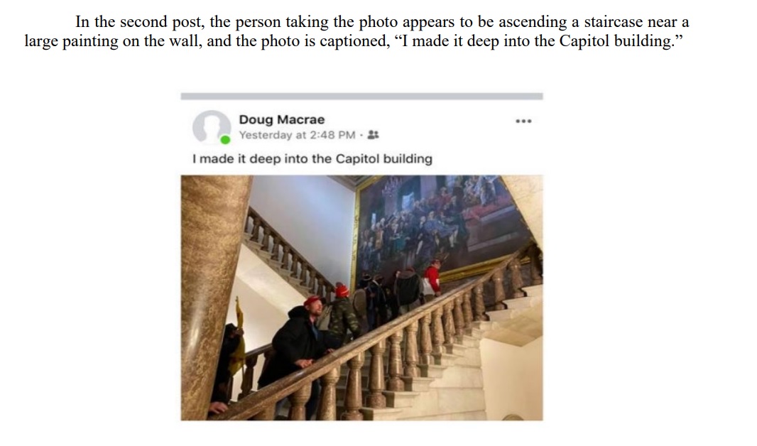 MacFarlaneNews's tweet photo. More cases are surfacing

Court has unsealed Jan 6 case against Doug MacRae, whose Facebook posts were reported by a tipster, per investigators 

===> https://t.co/GotKuntDpw
