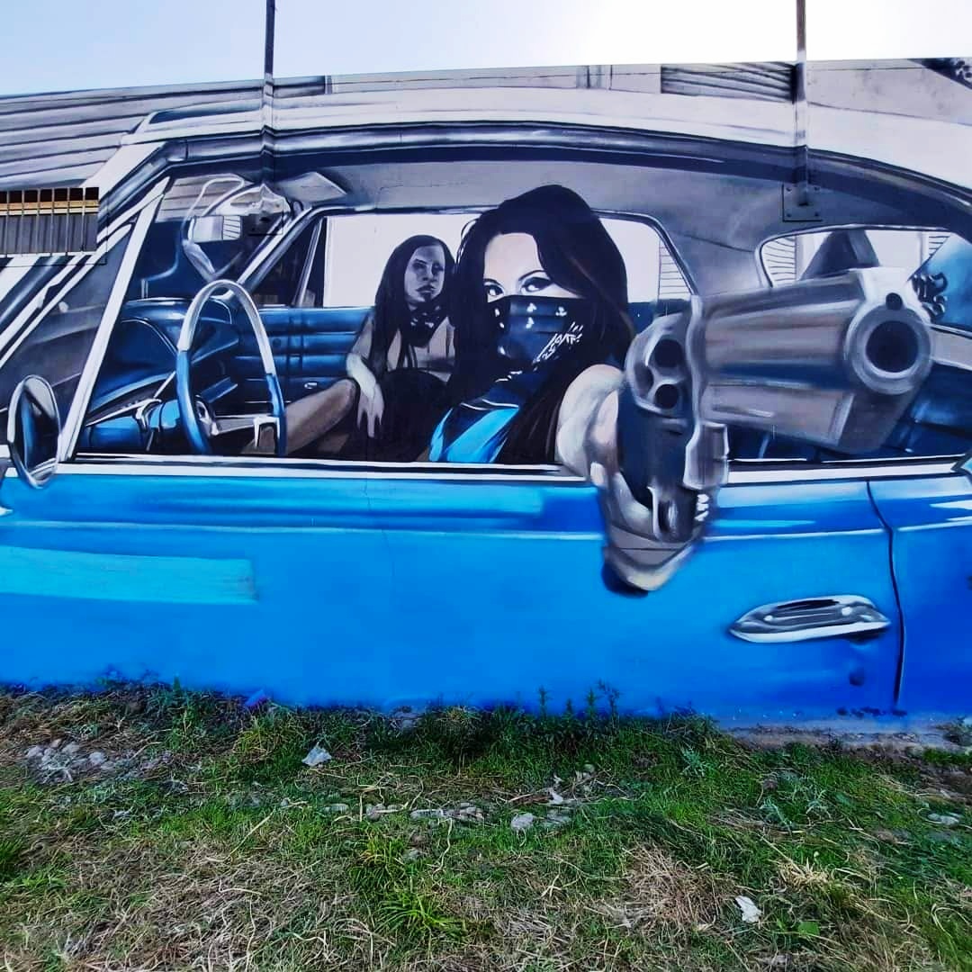 2Frais1976's tweet photo. Bang.. #StreetArt #graffiti by Pow one. https://t.co/MqWrSpHzNC