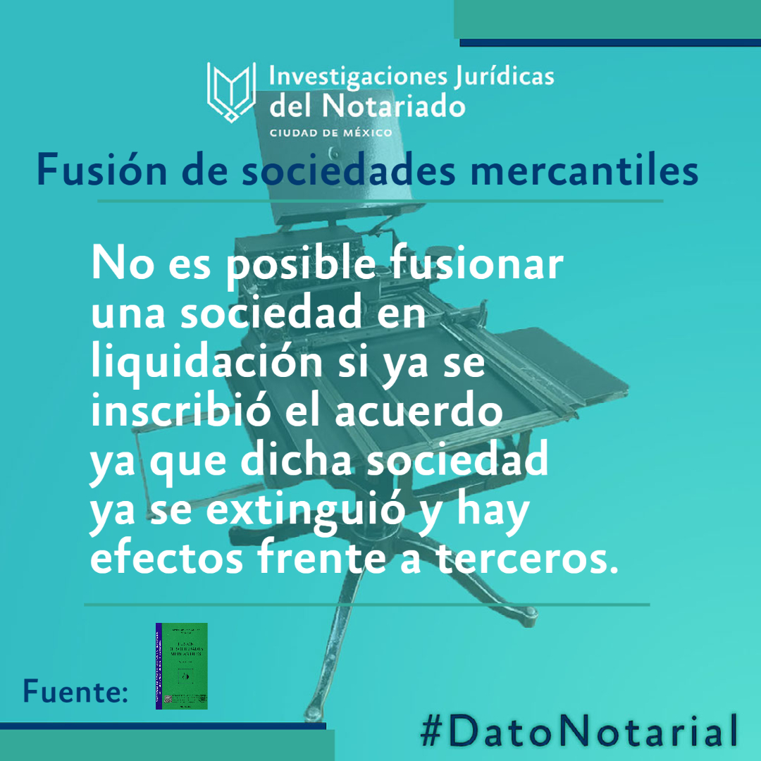IIJNoficial's tweet photo. ¿Puede fusionarse una sociedad en liquidación?
Si la liquidación no ha surtido efectos, y no se ha repartido entre los socios el patrimonio social, hay que revocar previamente la disolución (salvo que la causa sea la llegada del plazo). #DatoNotarial https://t.co/NDo8NX1TbL https://t.co/nQZ1vuJBHQ