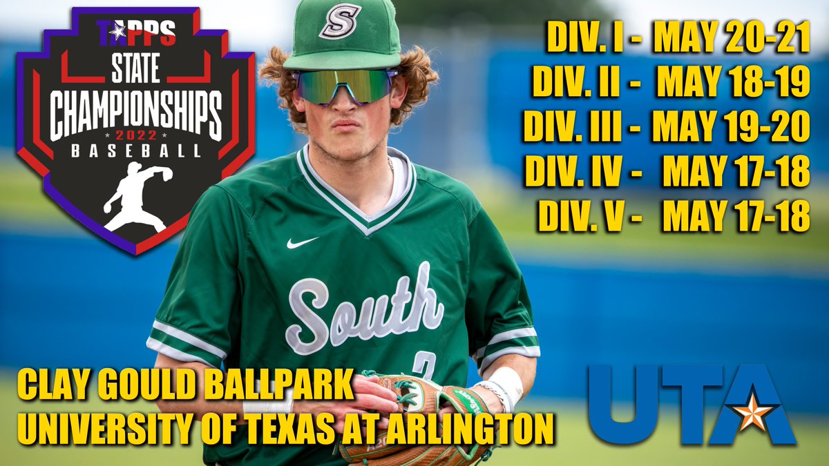 #TAPPSbaseball Final Four Fan Information ⚾️🏆
📍 Clay Gould Ballpark
🎟 tapps.biz/tickets
📺 tappstvnetwork.com/TAPPSTV/
🎙 tapps.biz/radio/ (free)
👉 bit.ly/3NepDsU
