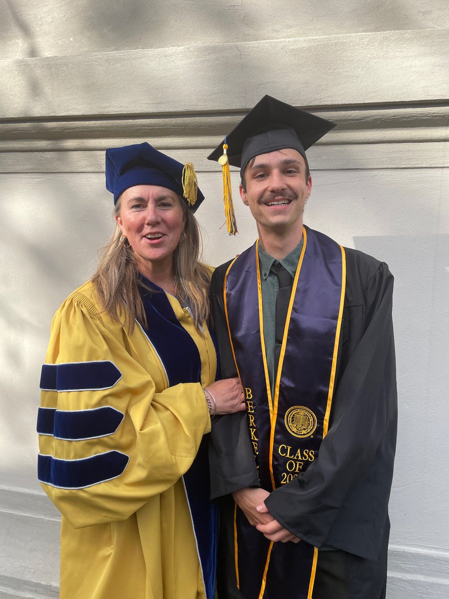 BenjaminSatzman's tweet photo. and… I’m done! @nmaggikelly and I at the CNR graduation yesterday. go bears! https://t.co/mRbVxQX1pN