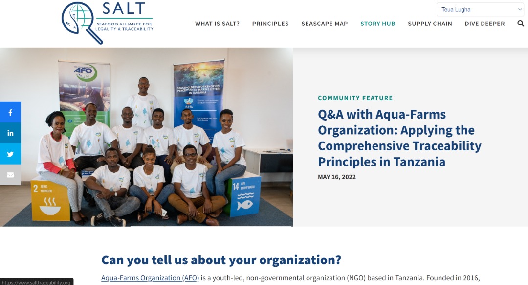 afo_tz's tweet photo. You want to learn more about our work on Traceability in partnership with @salttrace ?
.
.
Follow the link (https://t.co/6gTvbnGvIZ) for Q&A.
.
.
#Seafood is #TraceableTogether
#SmallScaleFisheries #Traceability https://t.co/YaqbodqGcg