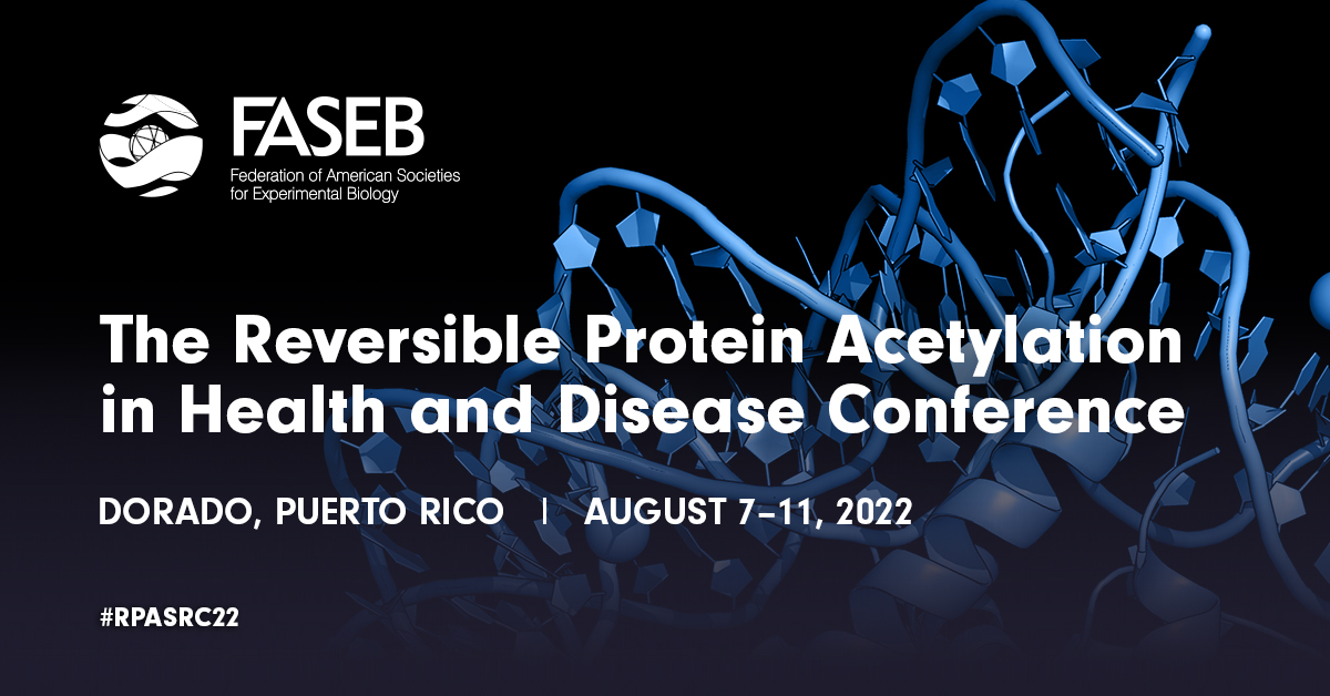 FASEBorg's tweet photo. Hear keynote speaker Jerry Workman @ScienceStowers at our Reversible Protein Acetylation in Health and Disease Conference. Join organizers @jesstylerlab, @MarmorsteinLab, Chunaram Choudhary @uni_copenhagen, and Lourdes Serrano @RutgersNB! https://t.co/QiFlt3lfcX #RPASRC22 https://t.co/bGSvCvPUo3