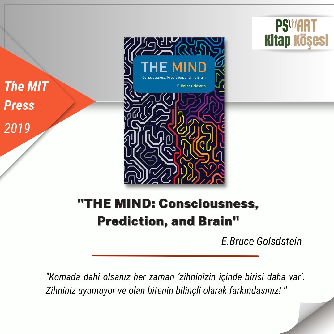 psiartorg's tweet photo. Kitap Köşesi’nde bu hafta: ‘’THE MIND: Consciousness, Prediction and Brain’’ https://t.co/VLC6l4RHjM