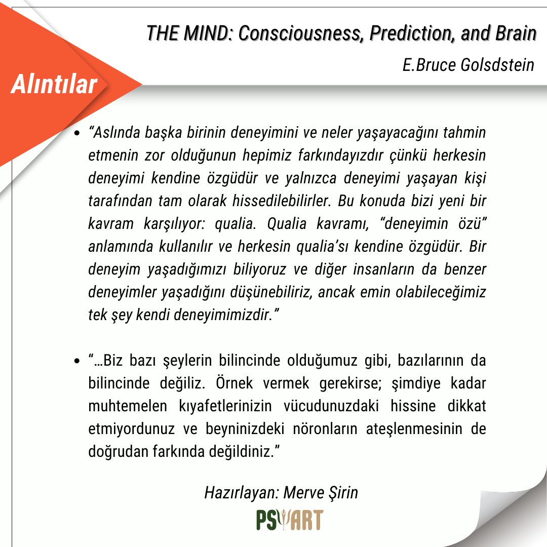 psiartorg's tweet photo. Kitap Köşesi’nde bu hafta: ‘’THE MIND: Consciousness, Prediction and Brain’’ https://t.co/VLC6l4RHjM