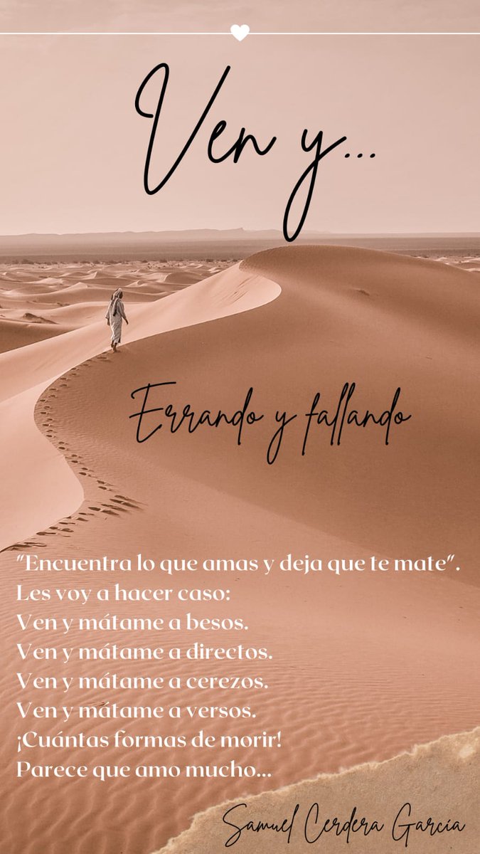 SamuelCerdera's tweet photo. Después de dos años y una pandemia de por medio...

¡Por fin presento #ErrandoYFallando. Será el martes, 24 de mayo a las 19:30 en el Ateneo Riojano!

Además, para finalizar, recitaré algunos de los poemas del libro.

¡SE AGRADECE DIFUSIÓN!

#Literatura #Poesía #Poema https://t.co/4maaGHjQ14