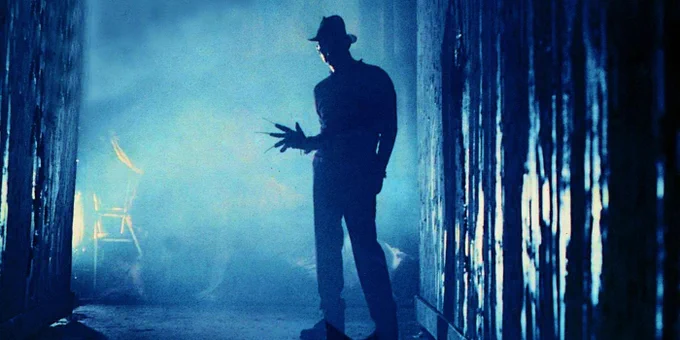 Horror Movie Icons in blue lighting. 