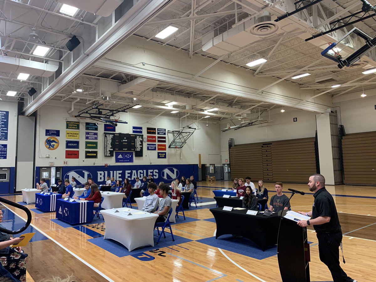 👏🏻🔵⚪️🦅 Huge congratulations to our student athletes who have committed to continuing their academic and athletic careers at the collegiate level‼️ Extremely proud ✊🏻 of how they have represented our school, their teams, &amp; their families‼️ Best wishes for continued success‼️