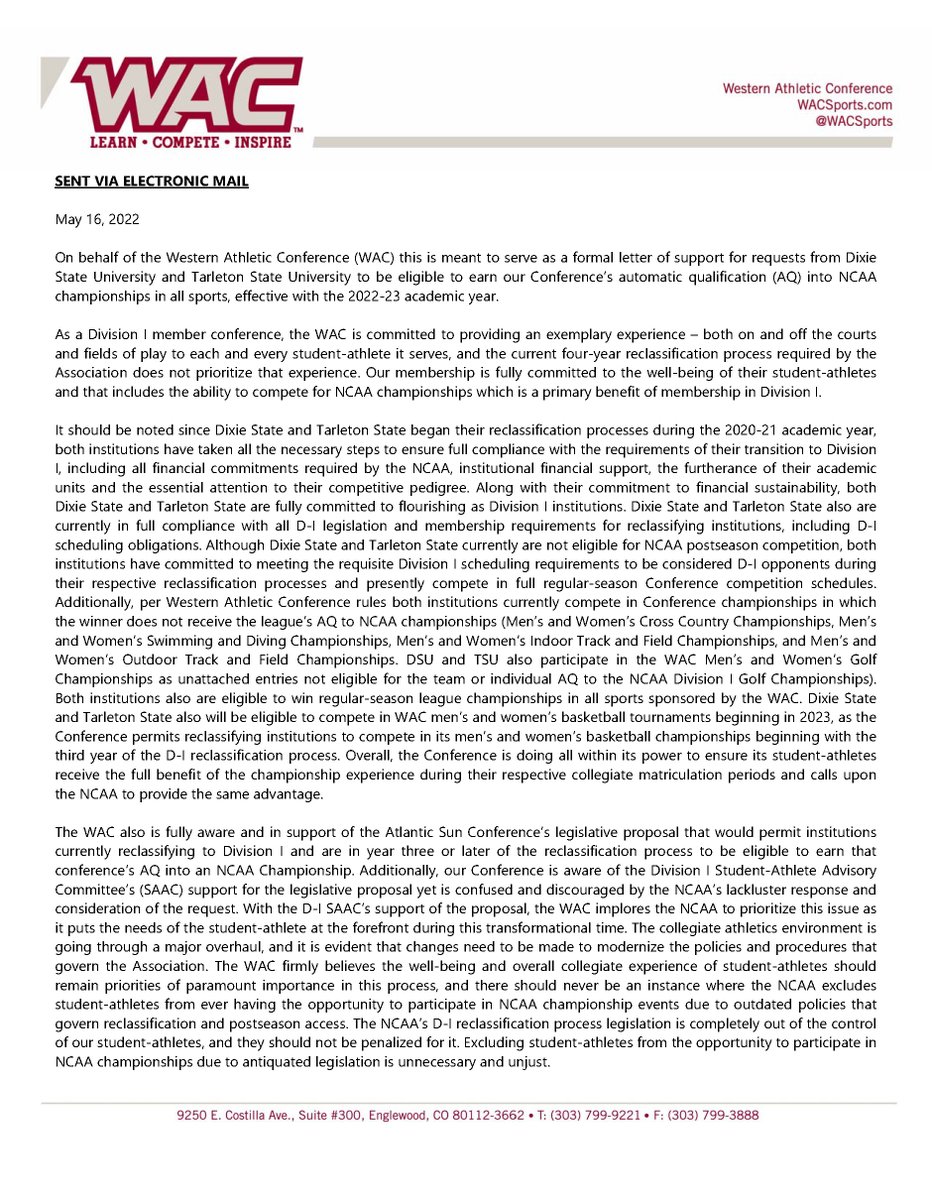 The Western Athletic Conference tweet media