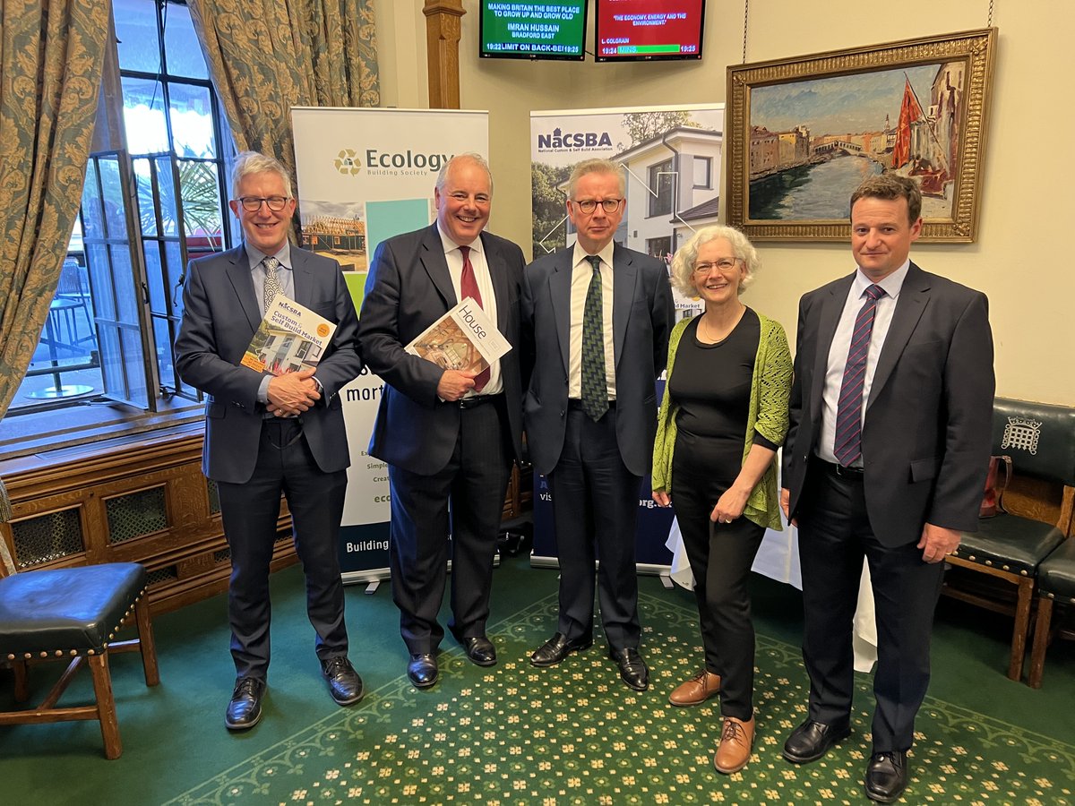 nacsba's tweet photo. Great hearing how #selfbuild & #custombuild builds better homes as part of our launch of the market report with @michaelgove & @richardbacon. Self builders lead the way in sustainability! https://t.co/6eVt4mft7d