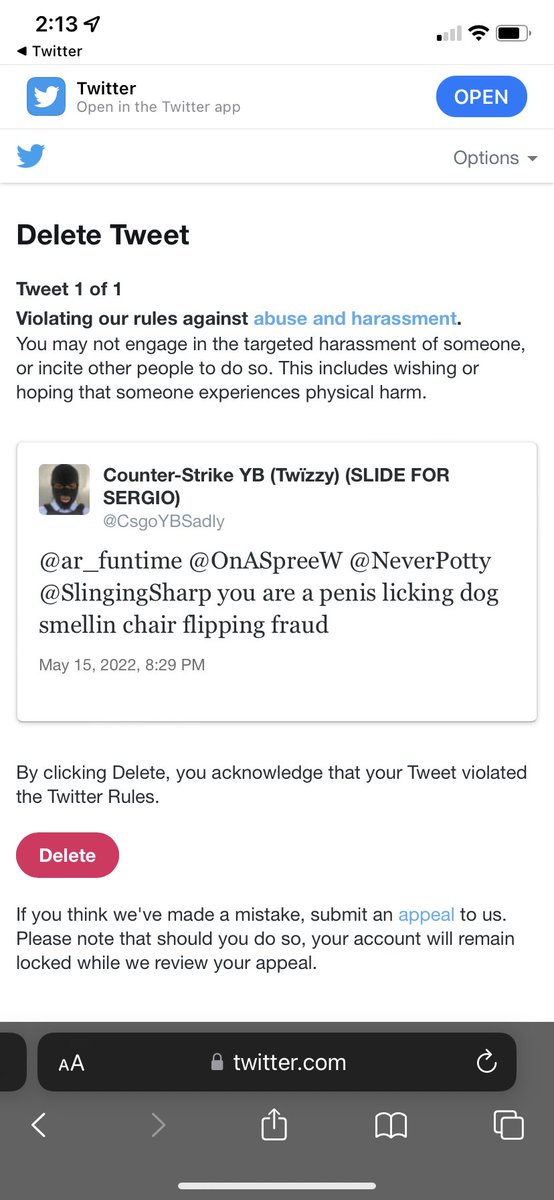 CSGOYB2's tweet photo. Lwitters newest victim😰🤬 https://t.co/oXUVFIctWv