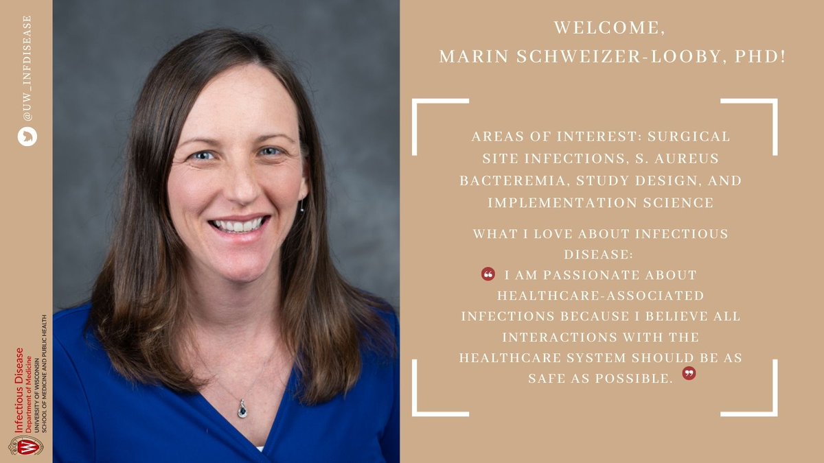 uw_infdisease's tweet photo. Please join us in welcoming our new faculty member Marin Schweizer-Looby, PhD an expert in health-care associated infections and biostats! We are excited to have her on our team! @uw_medicine #IDFaculty #IDTwitter https://t.co/1RENvKnjSB