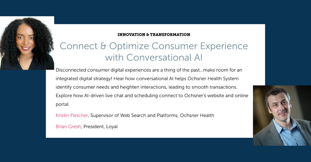 The Loyal Team is at #HMPS22 this week, so drop by Booth #35 to see us. And don't forget to come to our live-and-in-person case study with <a href="/OchsnerHealth/">Ochsner Health</a> tomorrow!

#healthcare #digitalhealth #platform #healthcaremktg 

<a href="/bmgresh/">Brian Gresh</a> <a href="/AndreaMoe/">Andrea Moe</a> <a href="/chadmallory/">Chad Mallory</a>