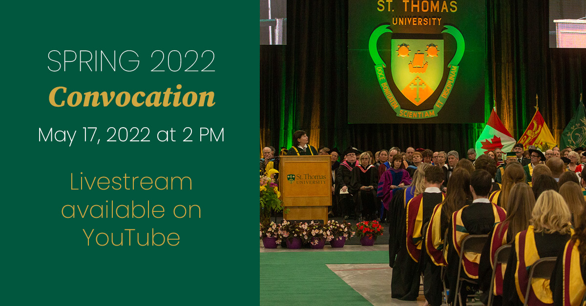 StThomasU's tweet photo. Tomorrow's Spring Convocation will be available to livestream. Ceremony begins at 2:00 PM: https://t.co/L9WM1ILg6q https://t.co/RnUbeXNhw8